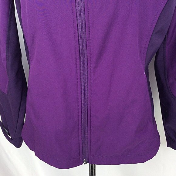 Free Tech Jacket Womens Size Medium 8/10 Purple Hooded Full Zip Fleece Lined - Picture 6 of 11
